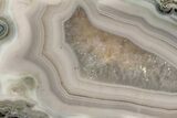 Polished, Banded Agate Nodule Section - Kerrouchen, Morocco #186942-1